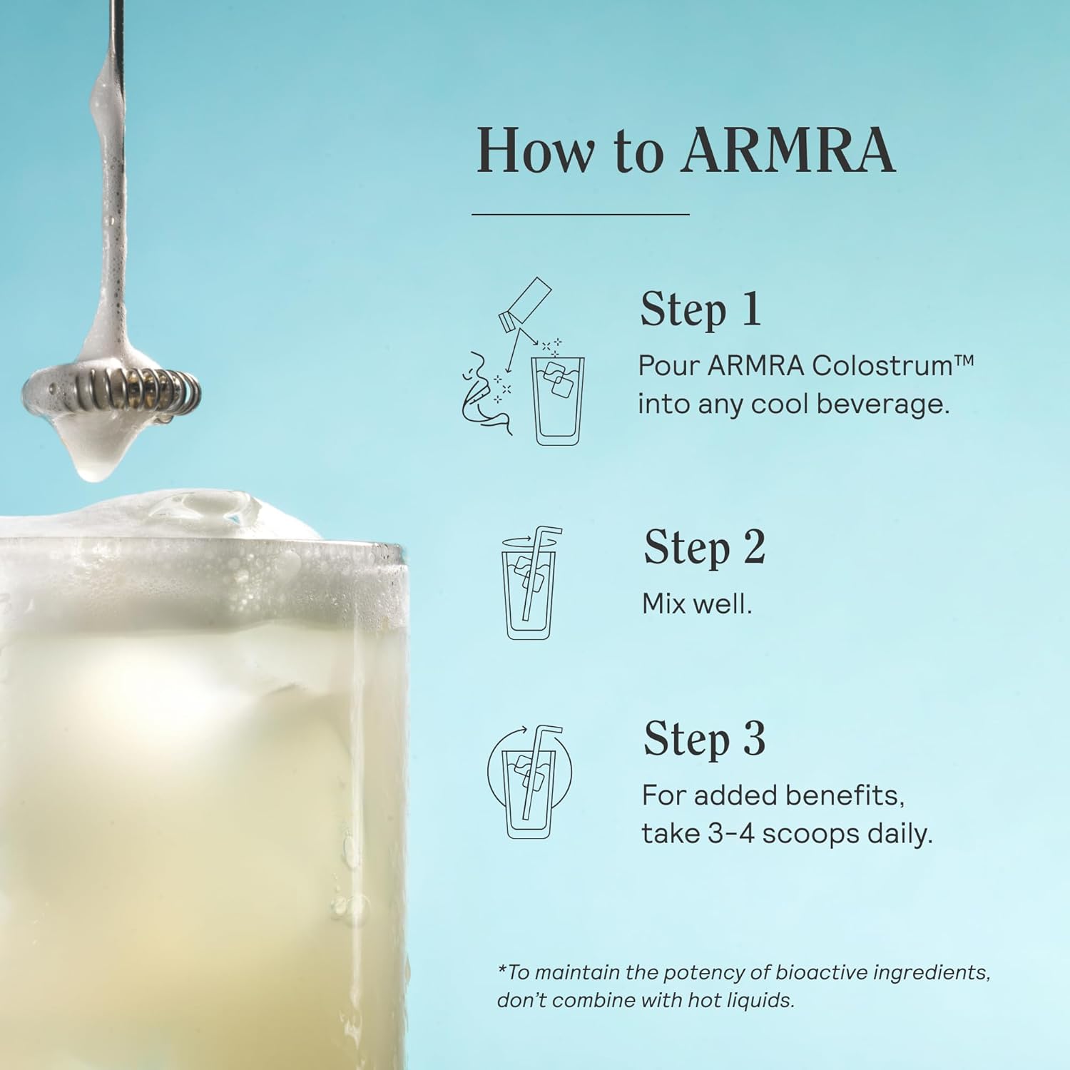 ARMRA Colostrum™ Powder | Unflavored | Gut Health & Bloating | Skin & Hair | Immunity | Keto, Gluten & Fat-Free | 120 Servings